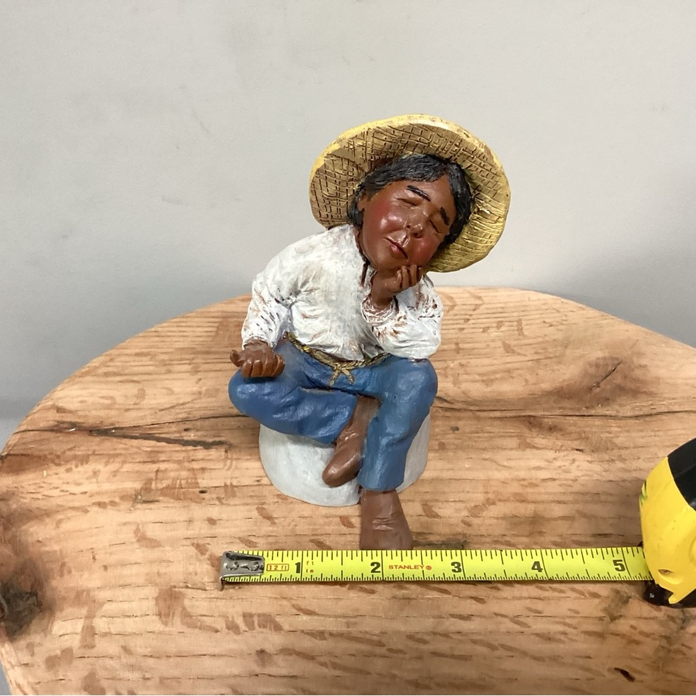 🔵 Vintage - Marked JP 89 - African American Figure in a resting pose - Excellent - Picture 11 of 13